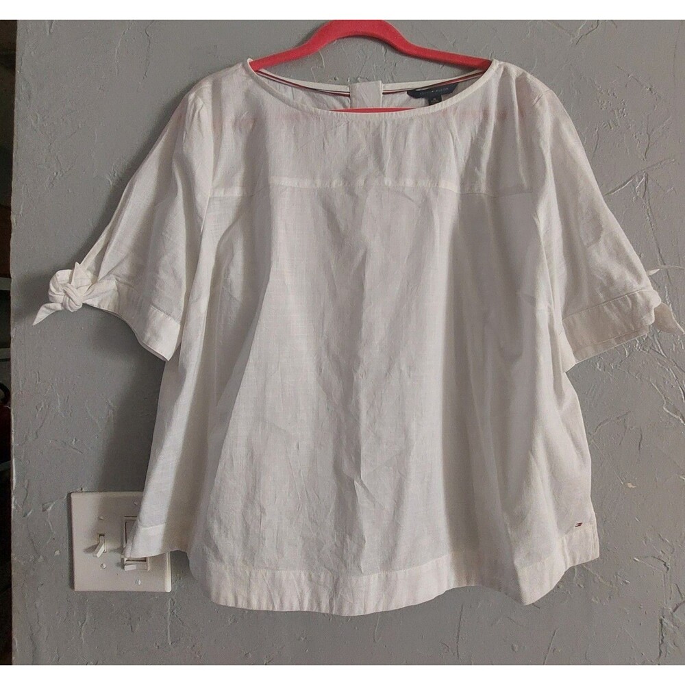 tommy hilfiger Tops Women XL, Indian, 100% Cotton, White, 22 Inch Of Armp To Arm